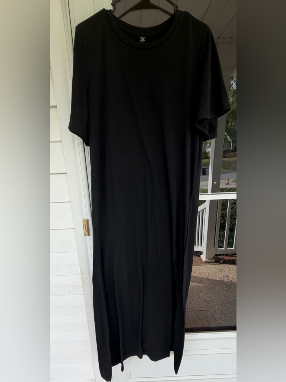 SHEIN Black Short-Sleeve Maxi Dress